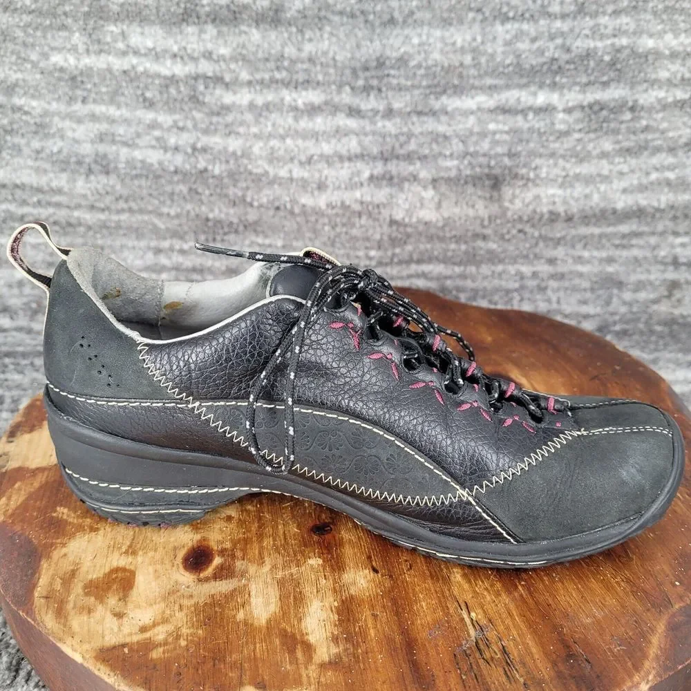 Jambu Women's Andes Sneaker 9.5 Black Leather All Terra Traction‎ Comfort Shoe